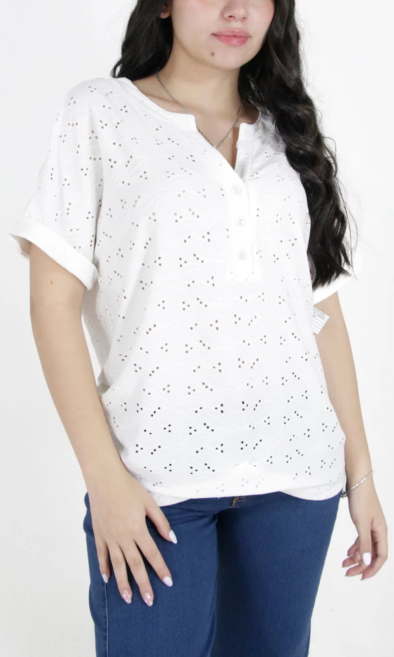 Camiseta mujer manga corta unicolor