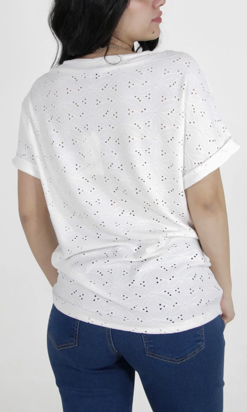 Camiseta mujer manga corta unicolor - Imagen 3