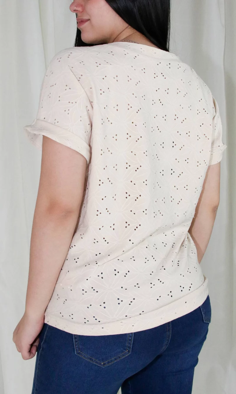 Camiseta mujer manga corta unicolor - Imagen 7