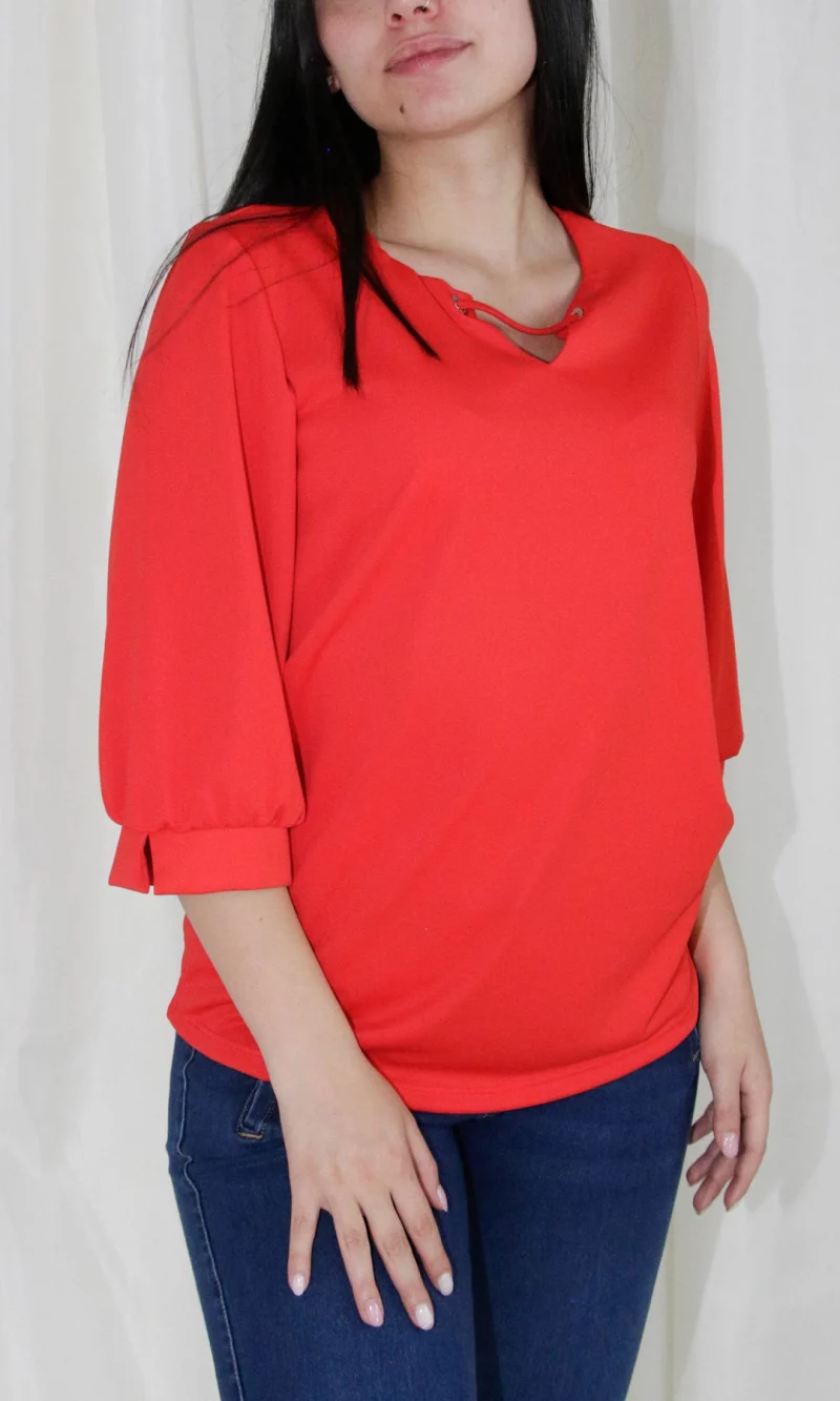 Camiseta mujer unicolor - Imagen 5