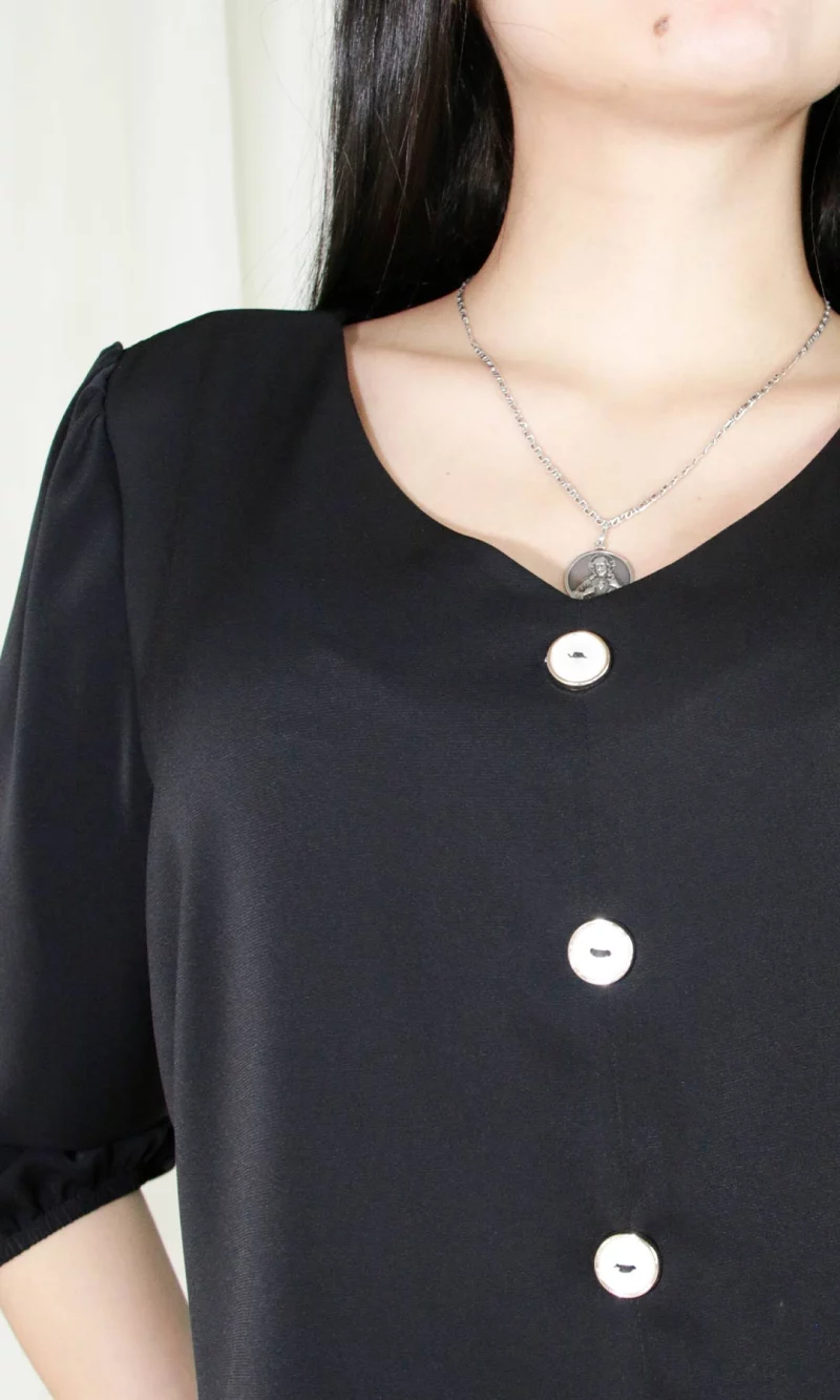 Blusa mujer manga 3/4 unicolor - Imagen 9