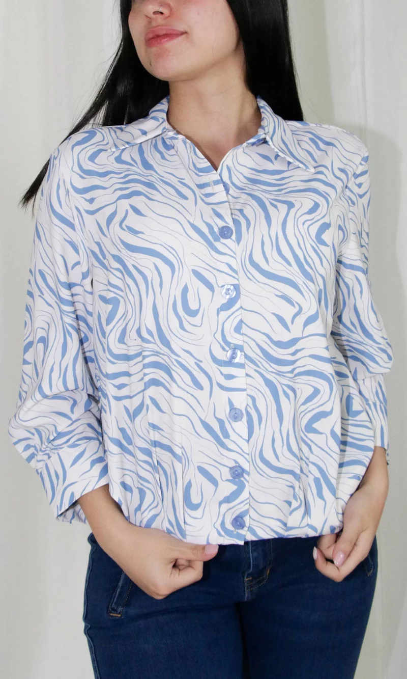 Blusa mujer manga 3/4 estampada