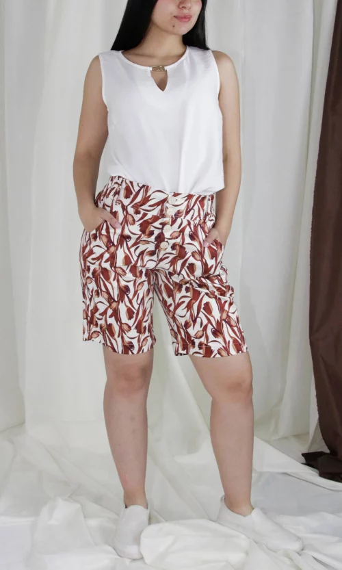 Bermuda mujer estampada