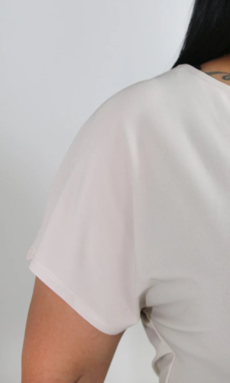 Camiseta mujer manga corta unicolor - Imagen 7