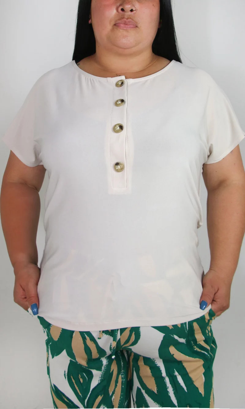 Camiseta mujer manga corta unicolor - Imagen 5