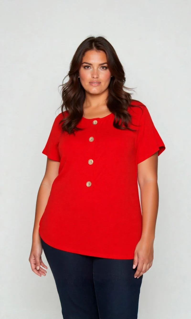 Camiseta mujer manga corta unicolor - Imagen 9