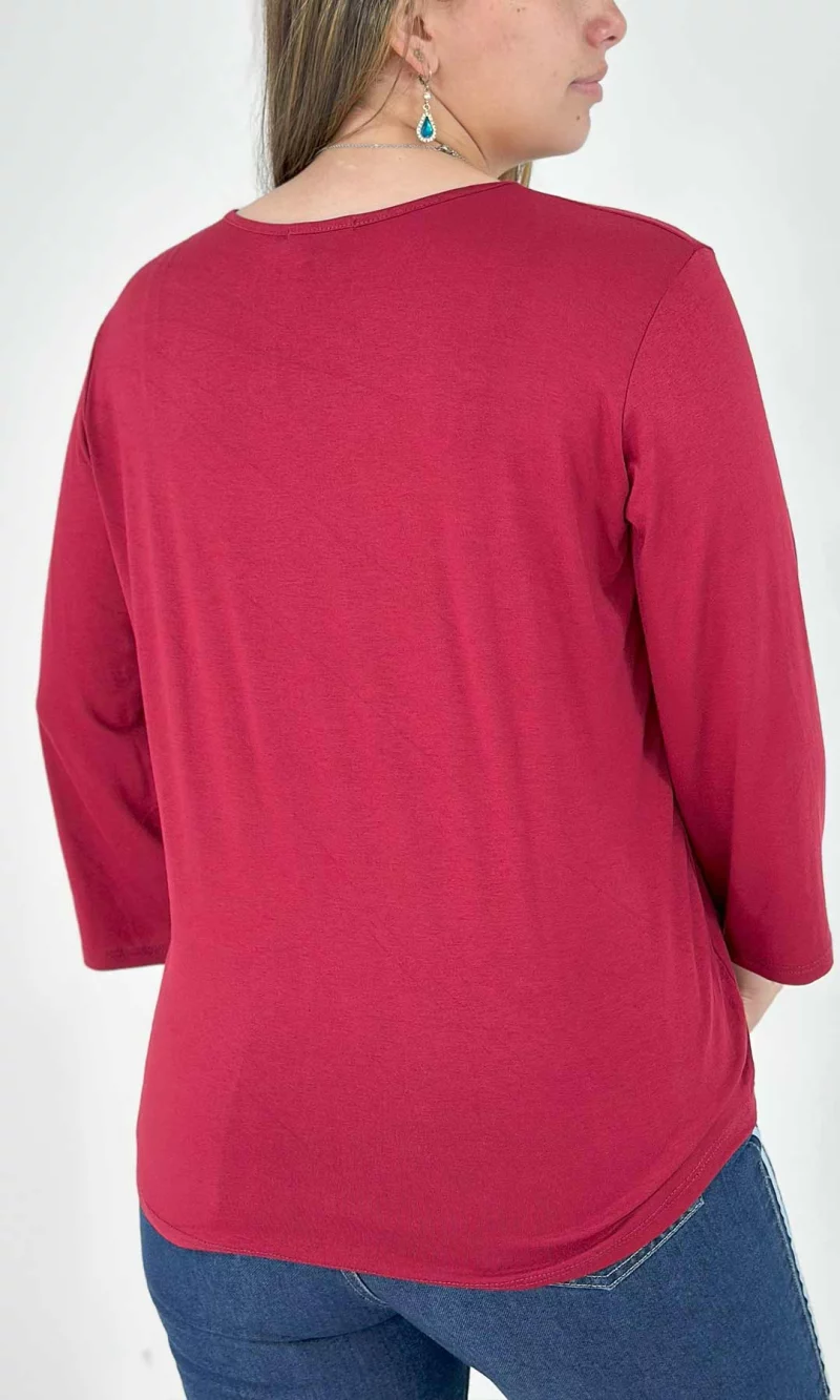 Camiseta mujer manga 3/4 estampada - Imagen 6