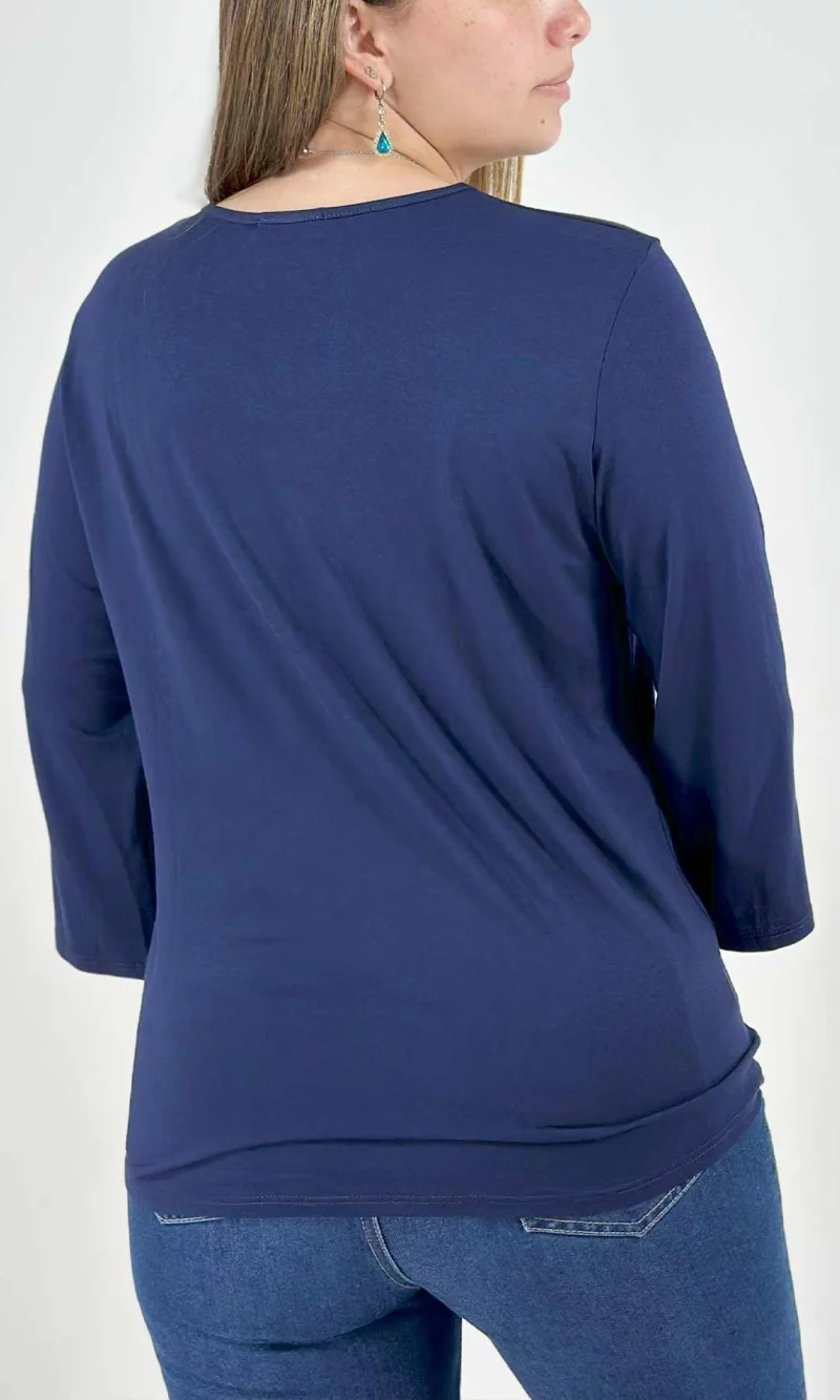Camiseta mujer manga 3/4 estampada - Imagen 3