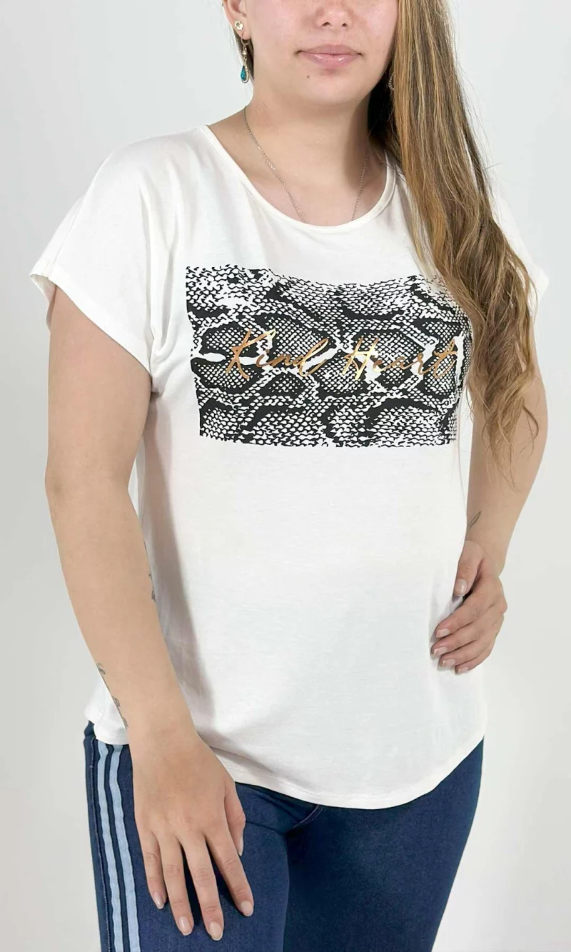 Camiseta mujer manga corta estampada - Imagen 4