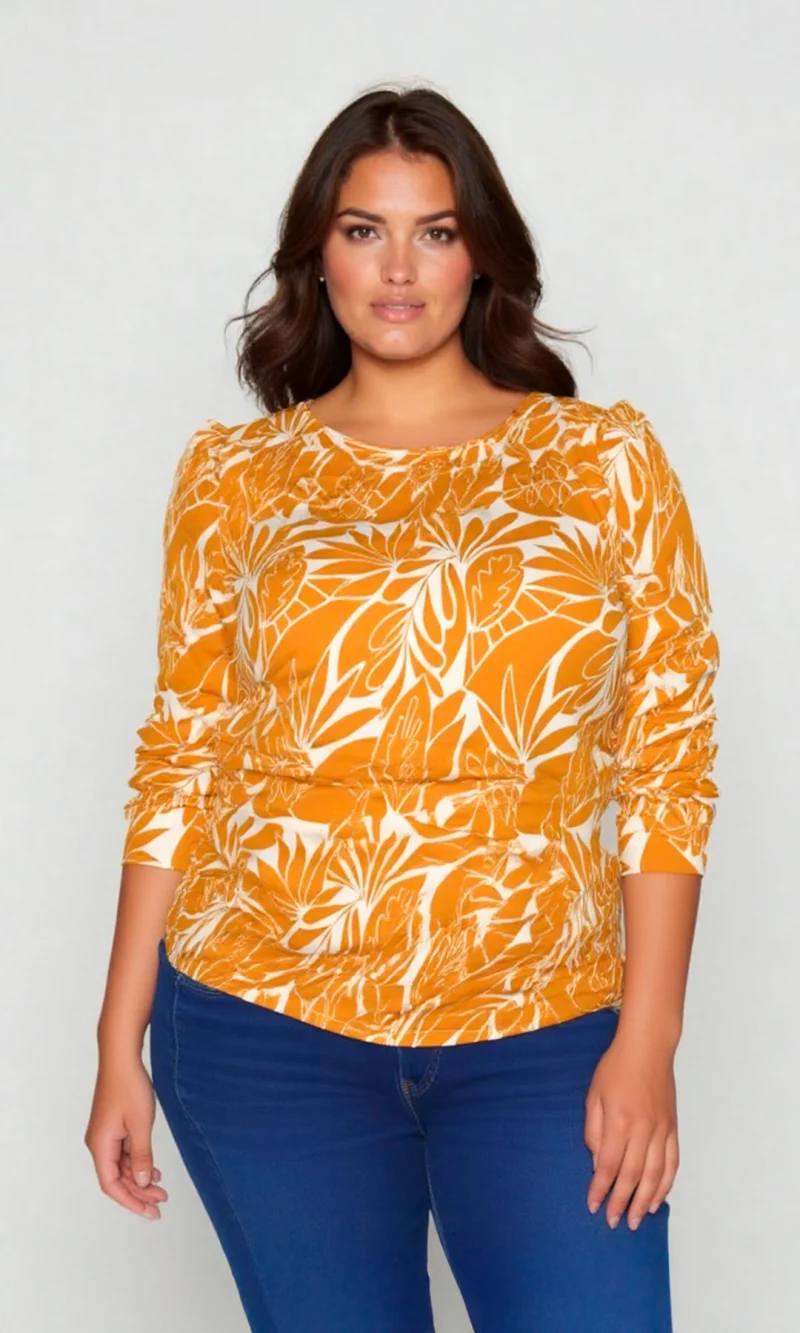 Blusa mujer manga 3/4 estampada - Imagen 6