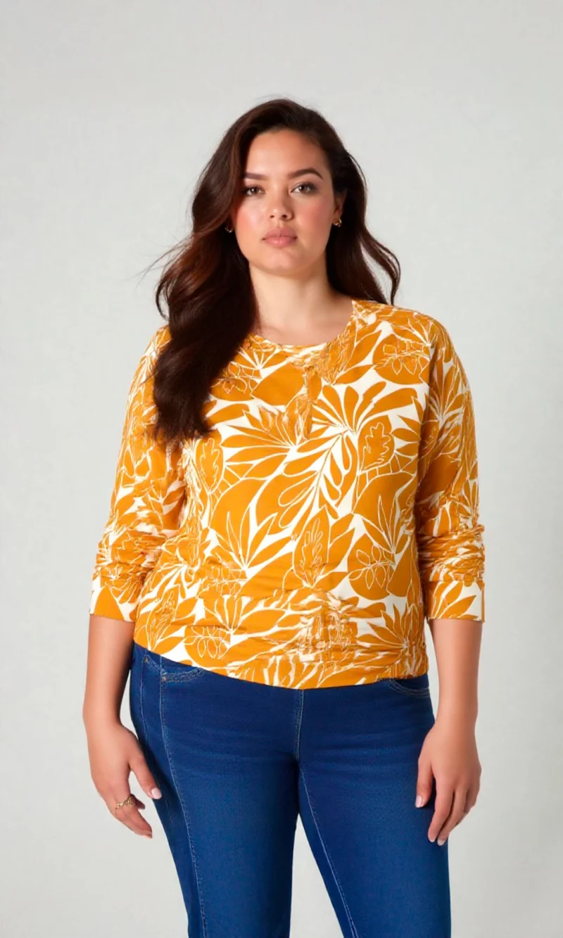 Blusa mujer manga 3/4 estampada - Imagen 4