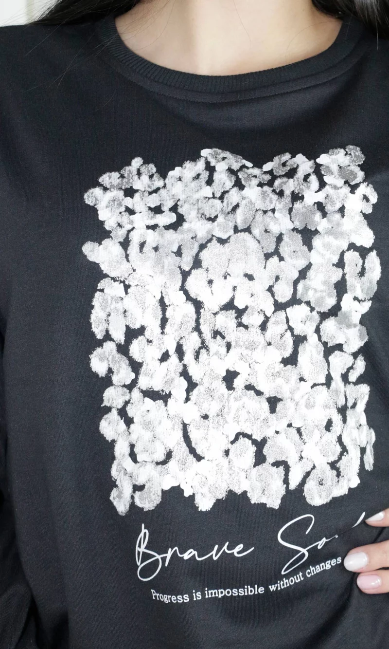 Camiseta mujer manga larga unicolor - Imagen 2