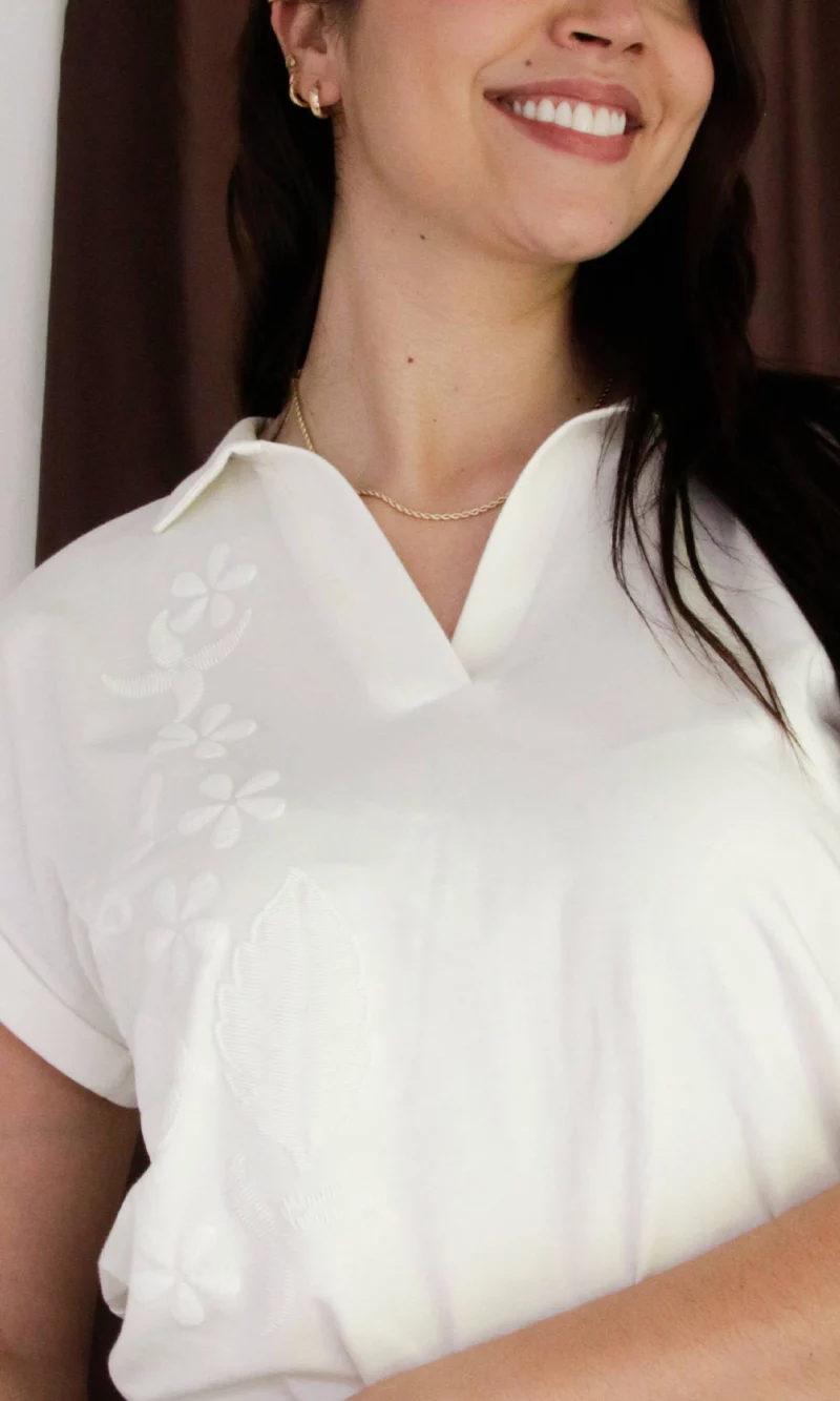 Camiseta mujer unicolor - Imagen 2