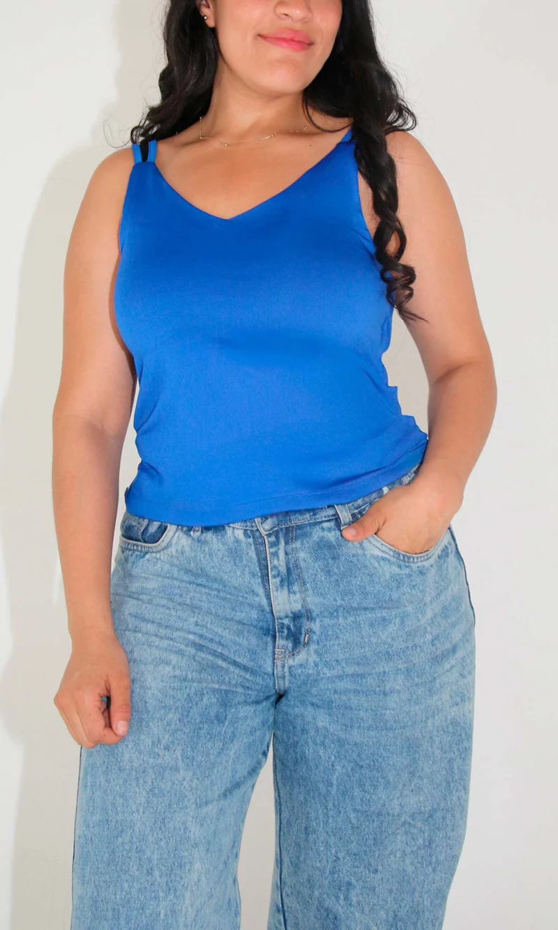 Camiseta mujer unicolor - Imagen 6