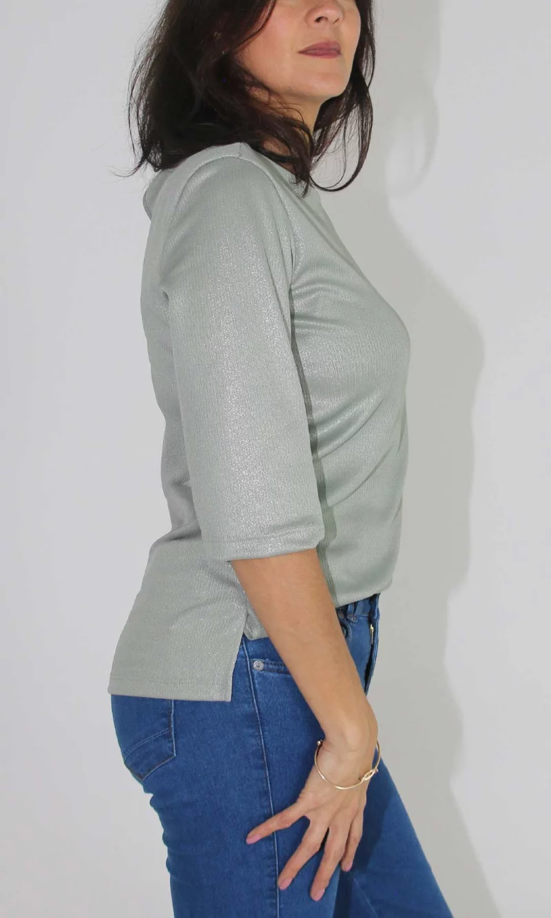 Camiseta mujer manga 3/4 unicolor - Imagen 11
