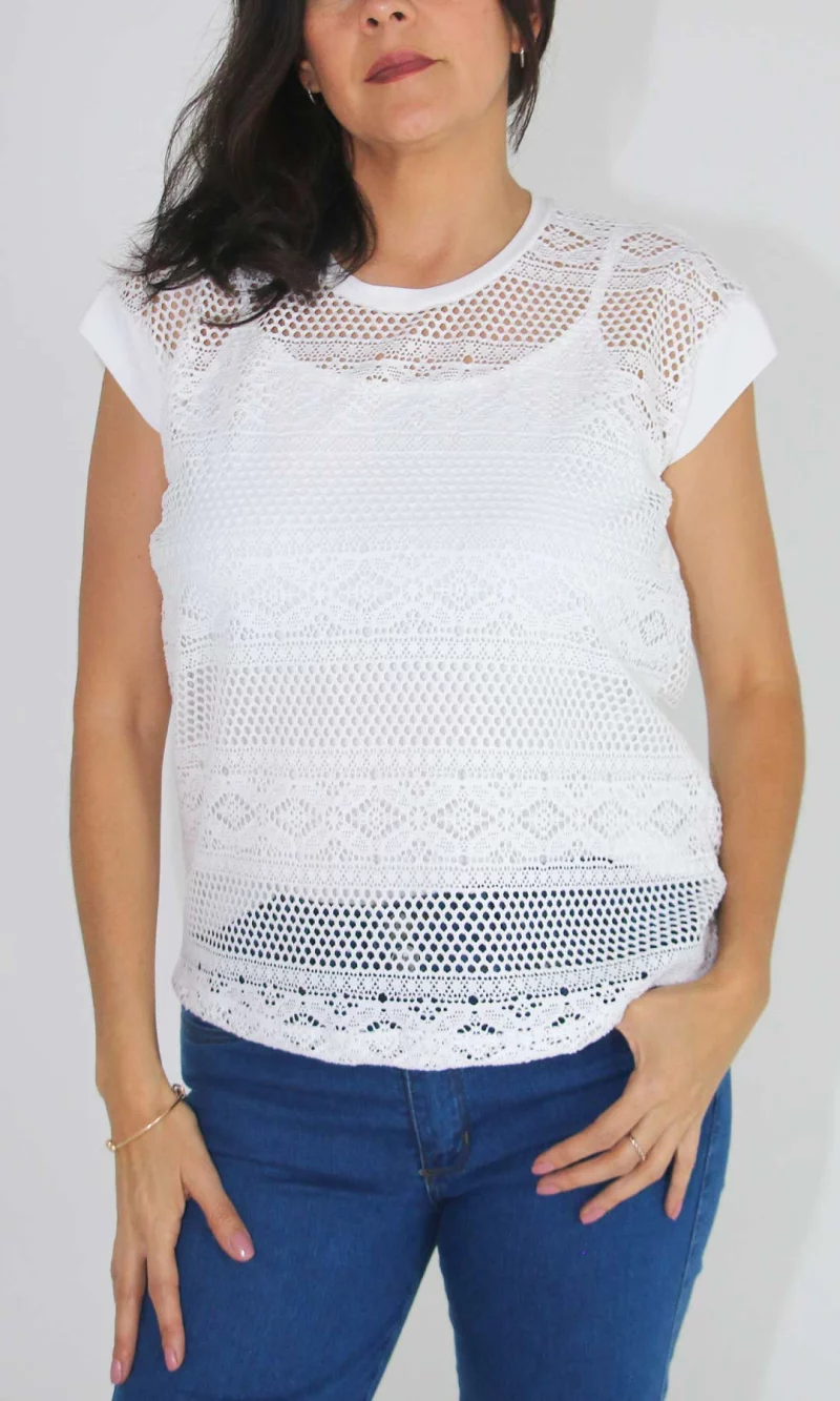 Camiseta mujer manga corta unicolor - Imagen 5