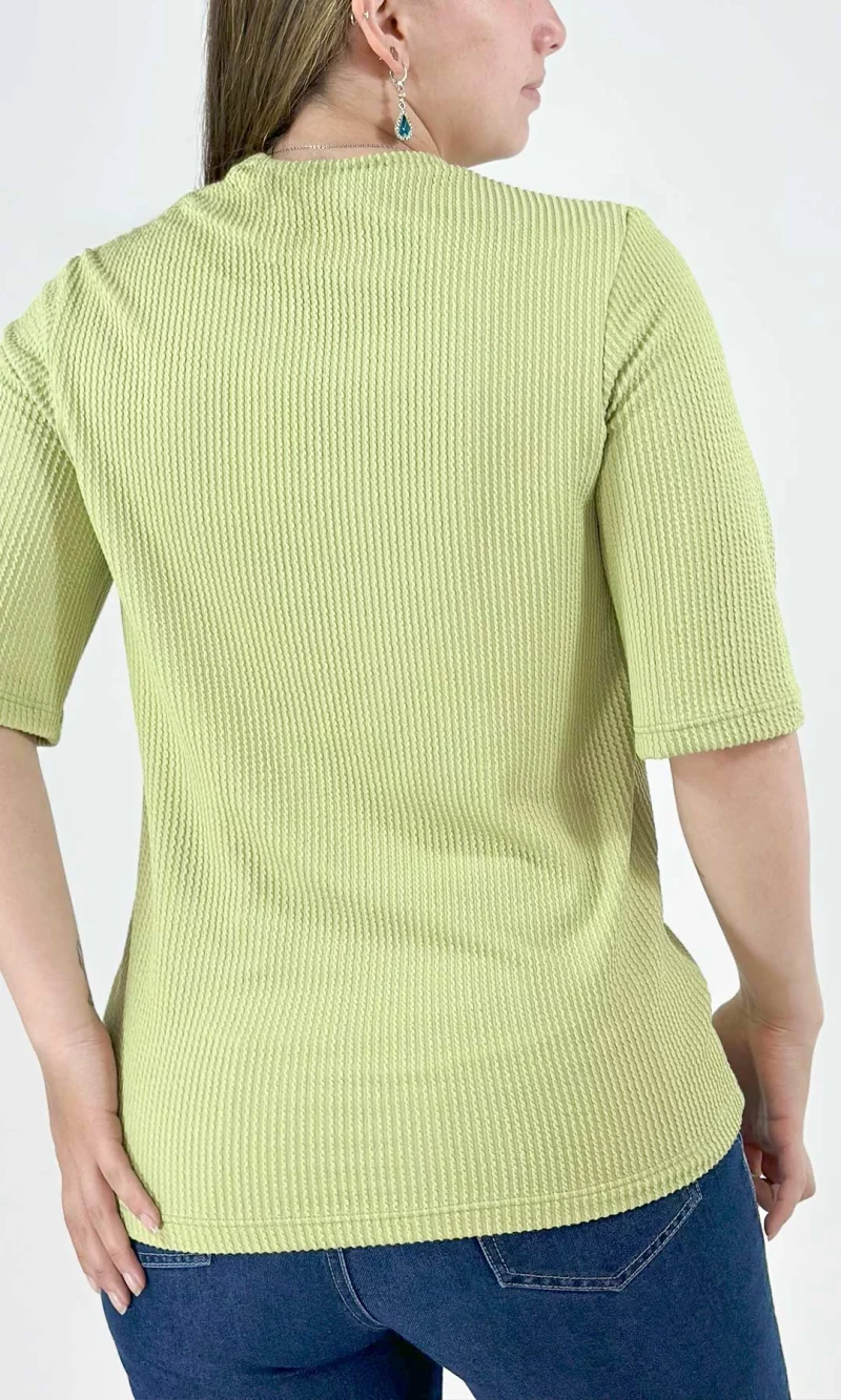 Camiseta mujer manga 3/4 unicolor - Imagen 3
