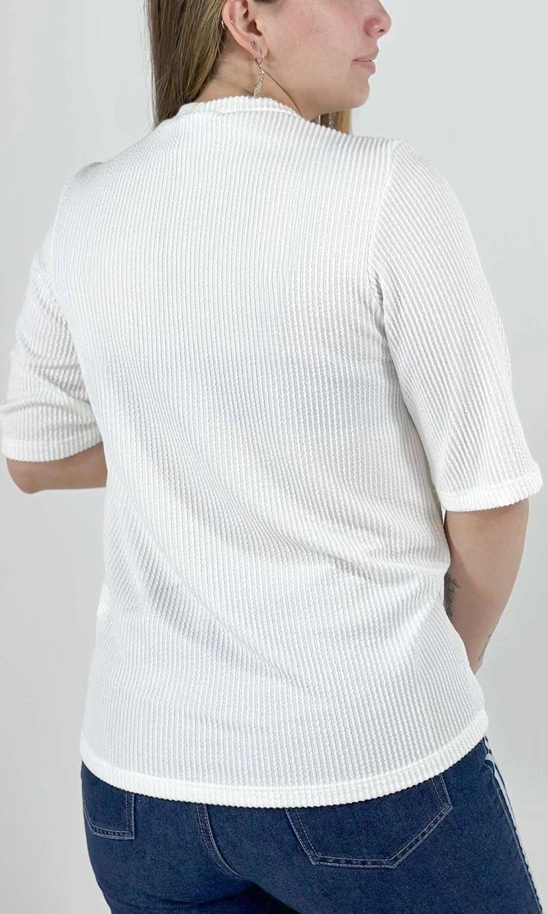 Camiseta mujer manga 3/4 unicolor - Imagen 9