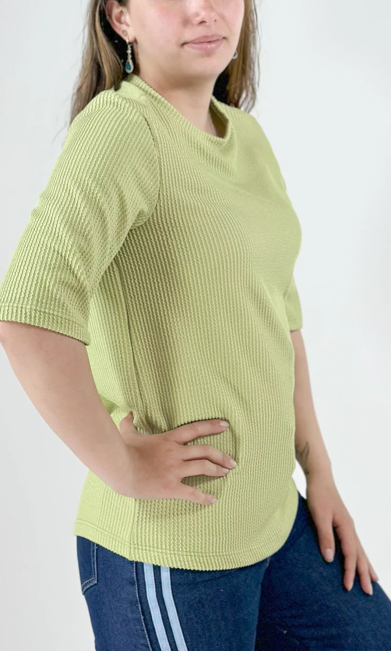 Camiseta mujer manga 3/4 unicolor - Imagen 2