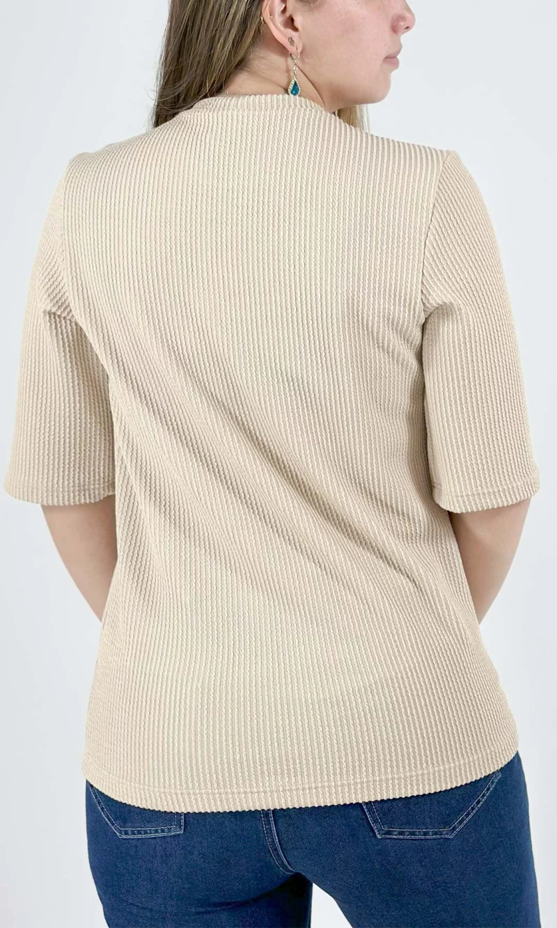 Camiseta mujer manga 3/4 unicolor - Imagen 6
