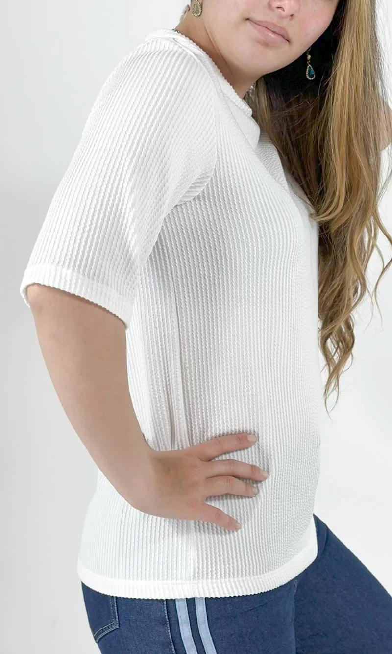 Camiseta mujer manga 3/4 unicolor - Imagen 8