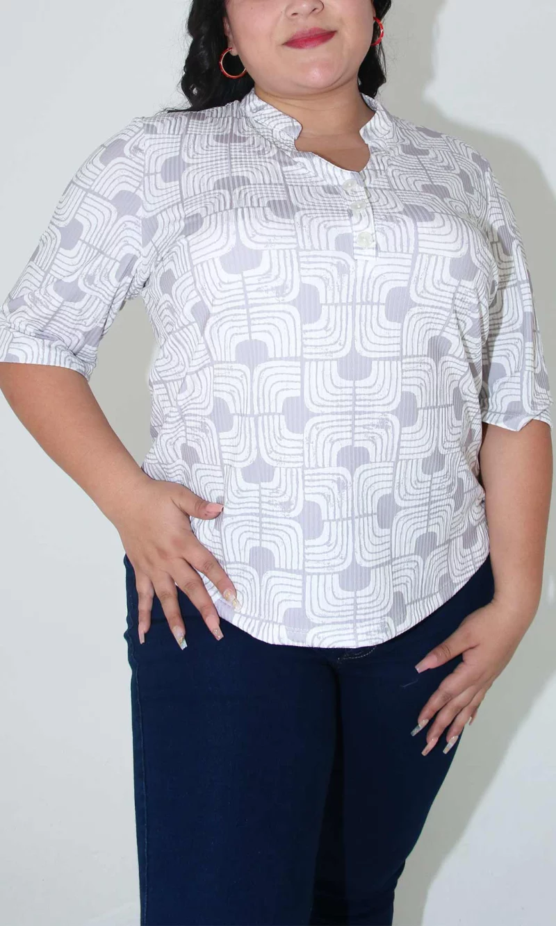 Camiseta mujer manga 3/4 estampada