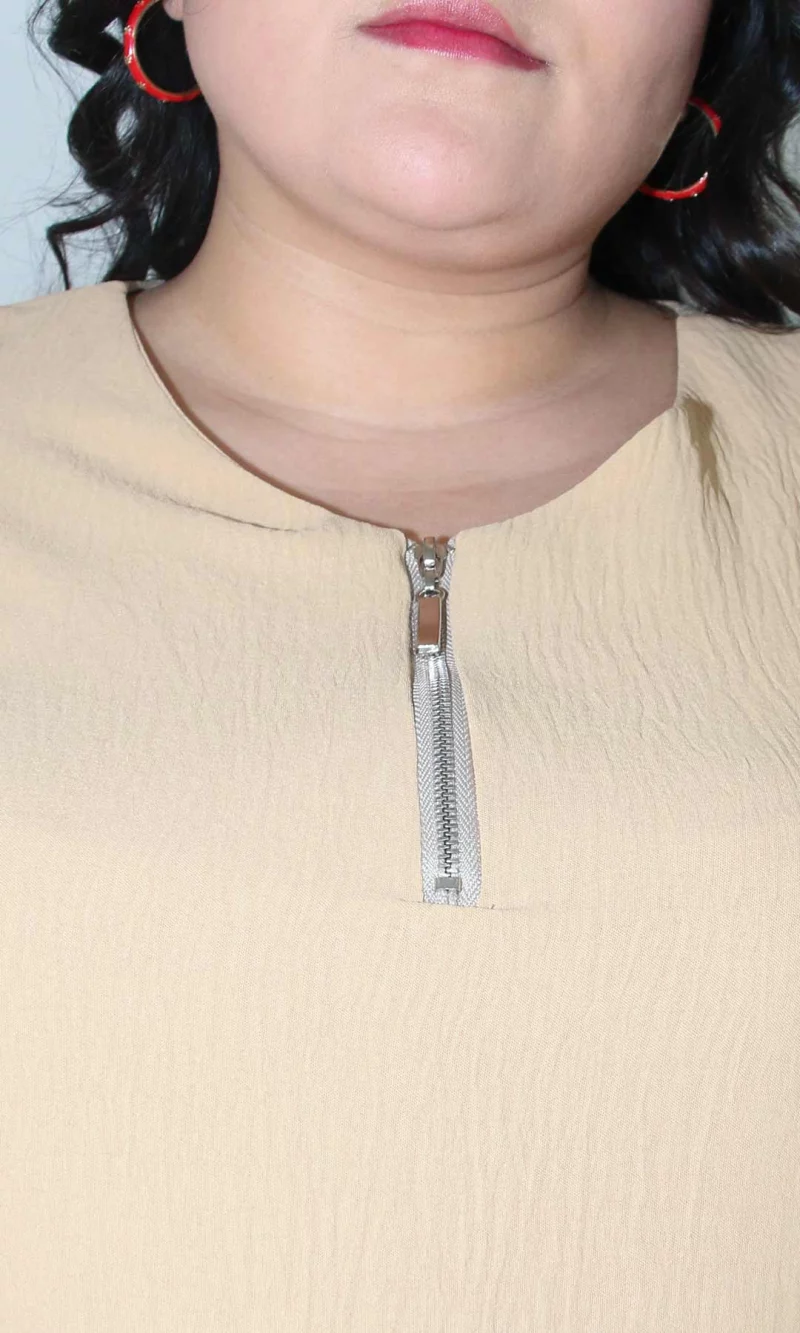 Blusa mujer manga corta unicolor - Imagen 3