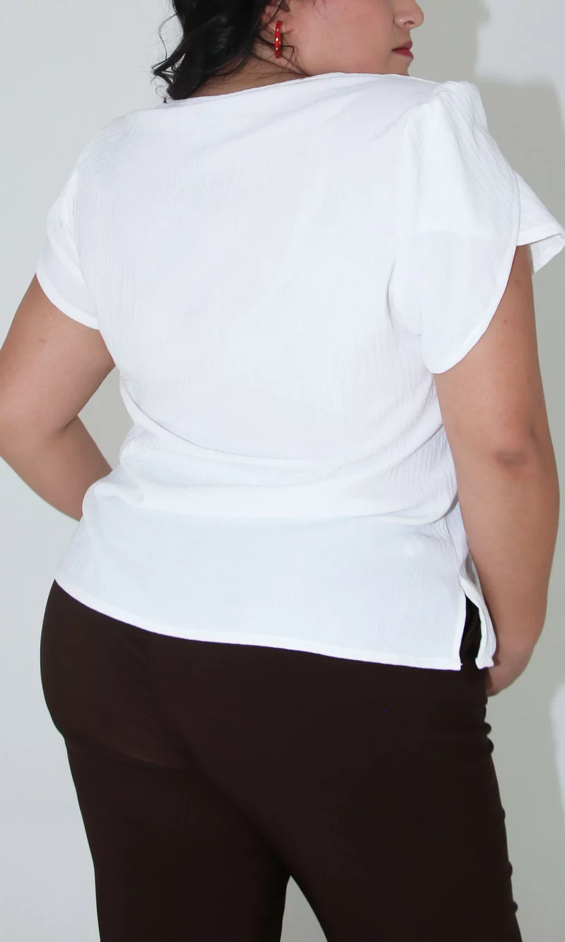Blusa mujer manga corta unicolor - Imagen 6