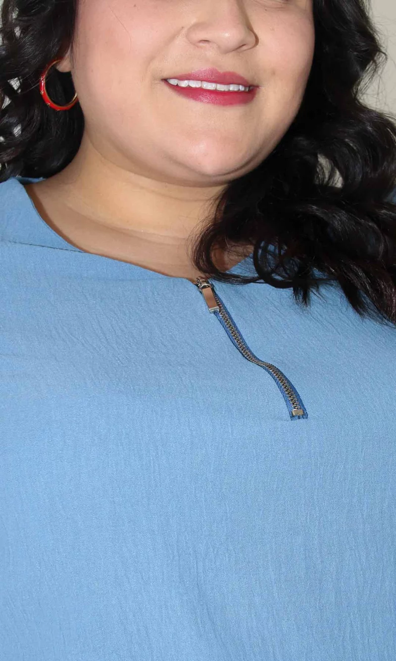 Blusa mujer manga corta unicolor - Imagen 8