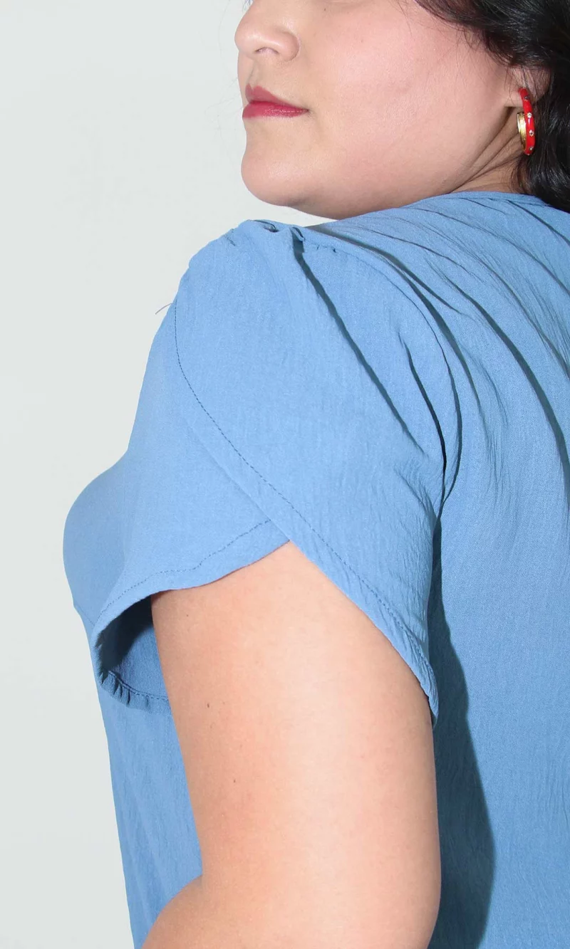 Blusa mujer manga corta unicolor - Imagen 10