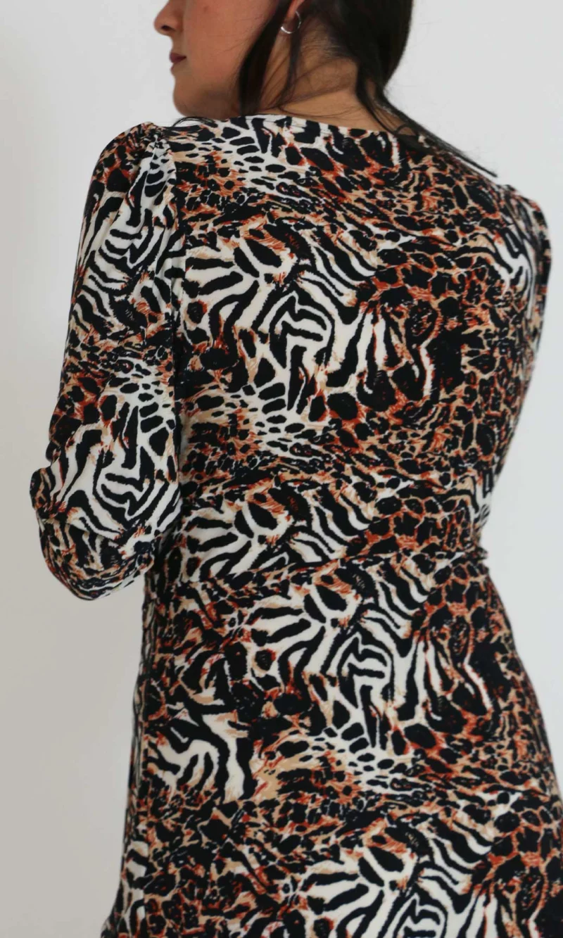 Vestido mujer manga 3/4 Estampado - Imagen 3