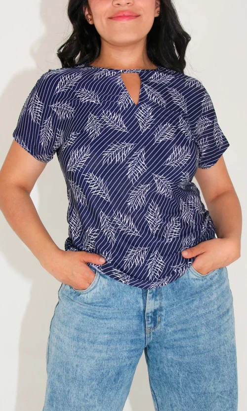 Camiseta mujer manga corta estampada