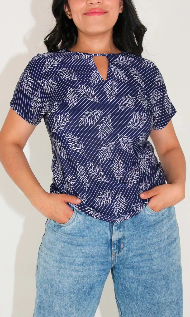 Camiseta mujer manga corta estampada