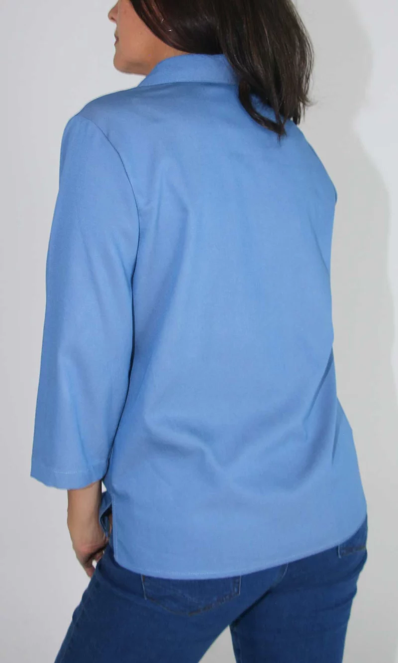 Blusa mujer manga 3/4 unicolor - Imagen 7