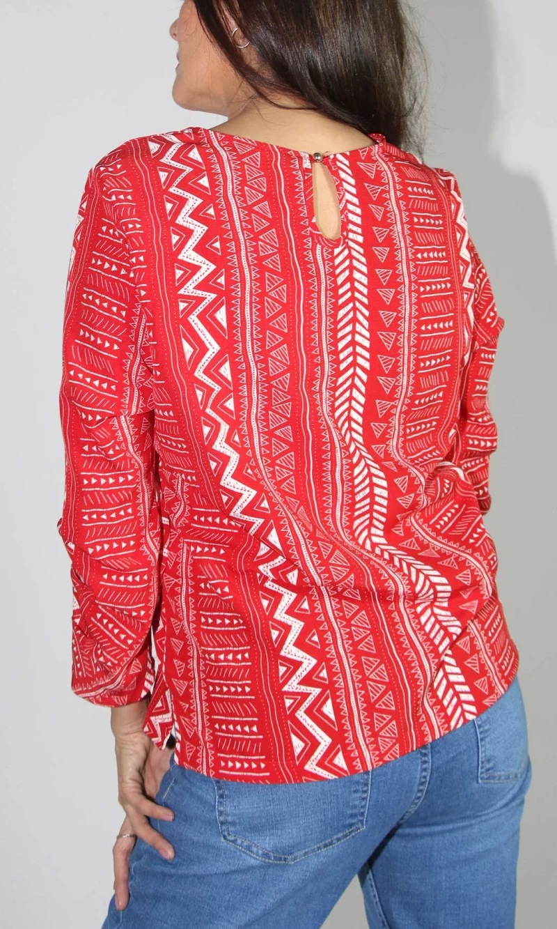 Blusa mujer manga 3/4 estampada - Imagen 5