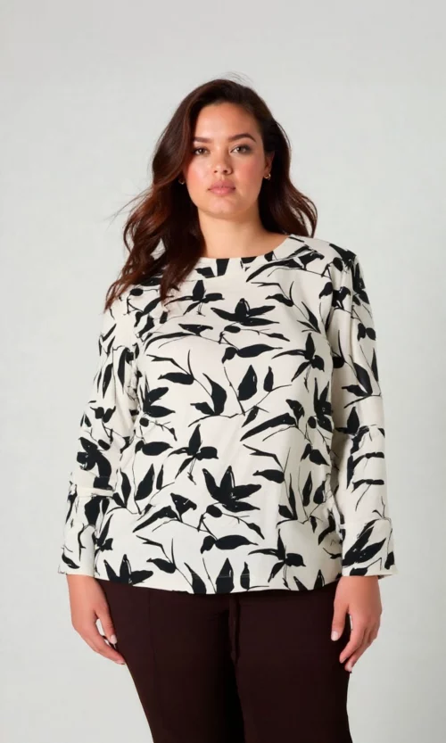 Blusa mujer manga 3/4 estampada