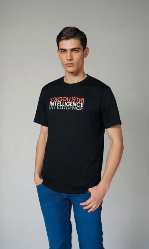 Camiseta hombre manga corta estampada