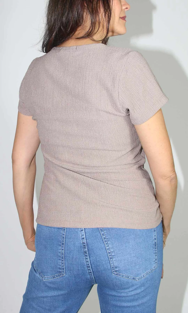 Camiseta mujer manga corta unicolor - Imagen 4
