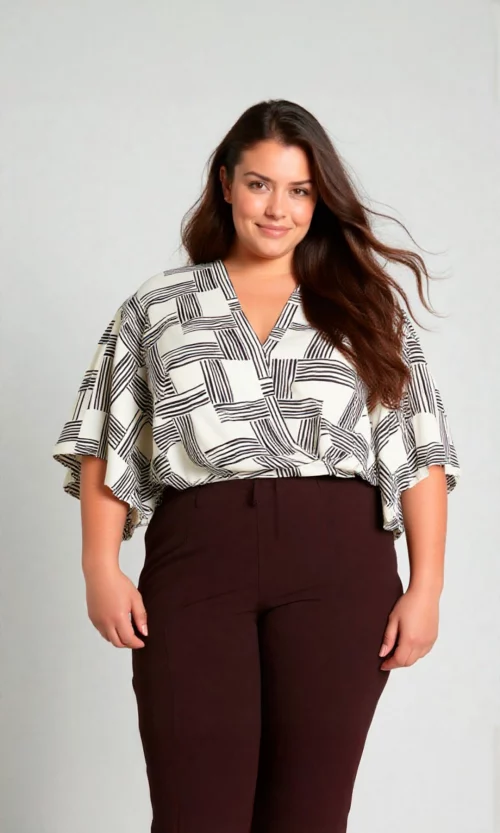 Blusa mujer manga corta estampada