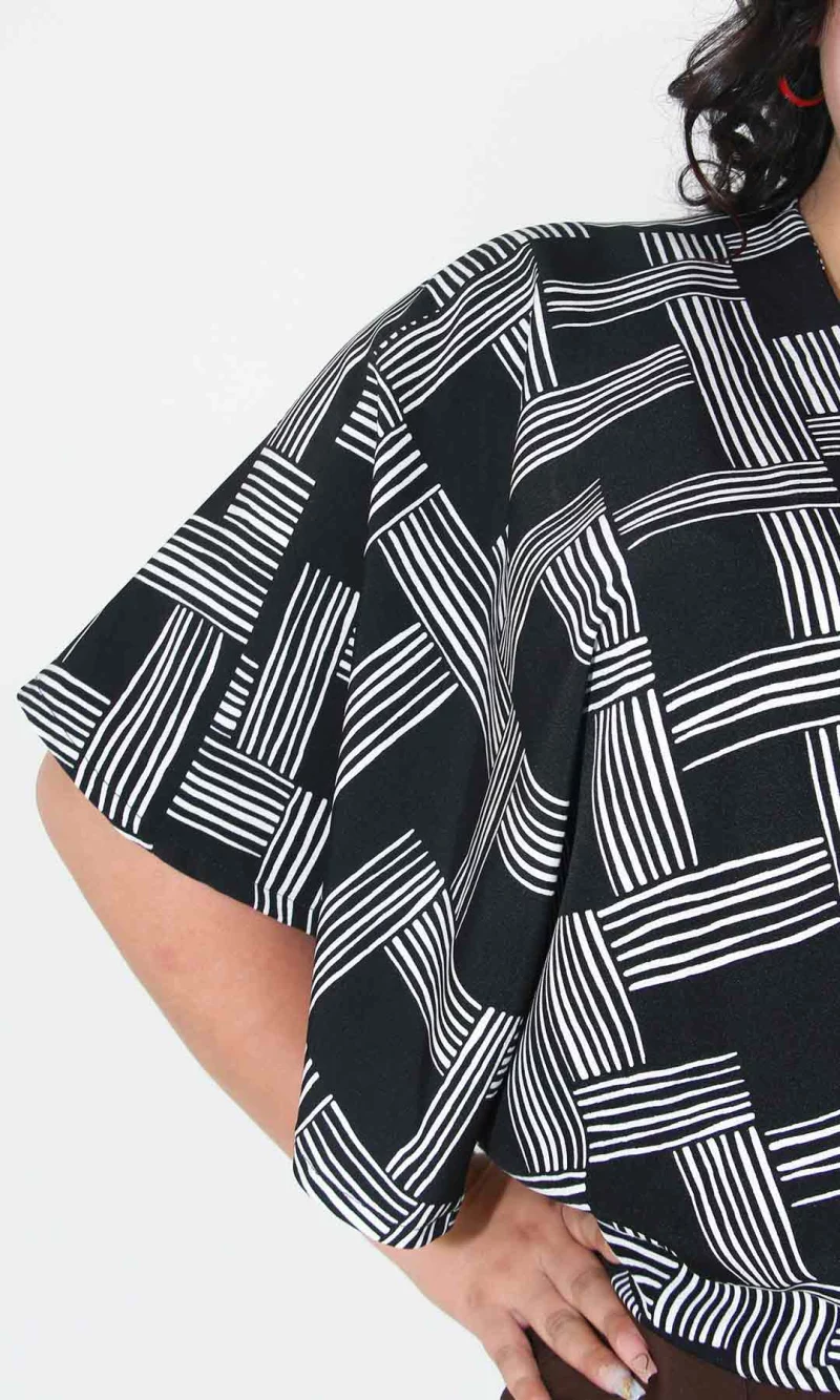 Blusa mujer manga corta estampada - Imagen 3