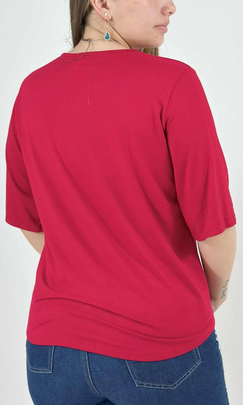Camiseta mujer manga 3/4 estampada - Imagen 3