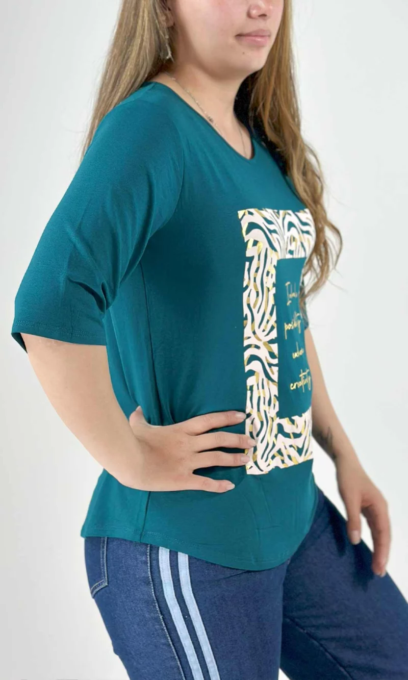 Camiseta mujer manga 3/4 estampada - Imagen 5