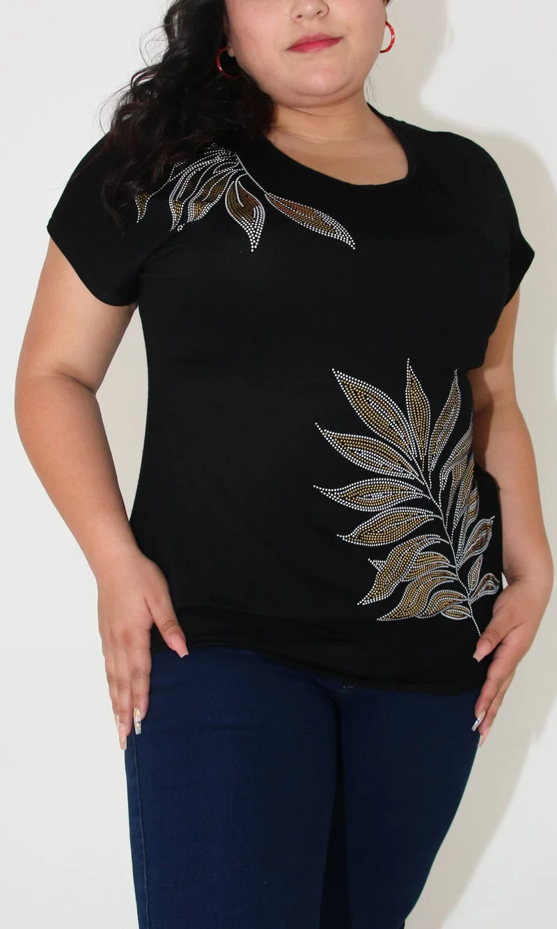 Camiseta mujer manga corta estampada