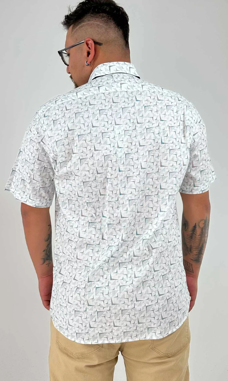Camisa hombre manga corta estampada - Imagen 6