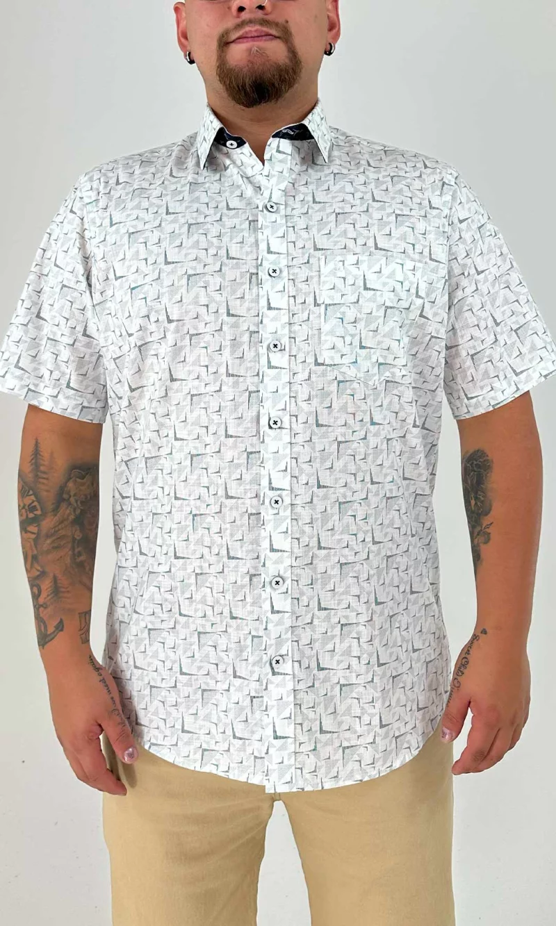 Camisa hombre manga corta estampada - Imagen 4