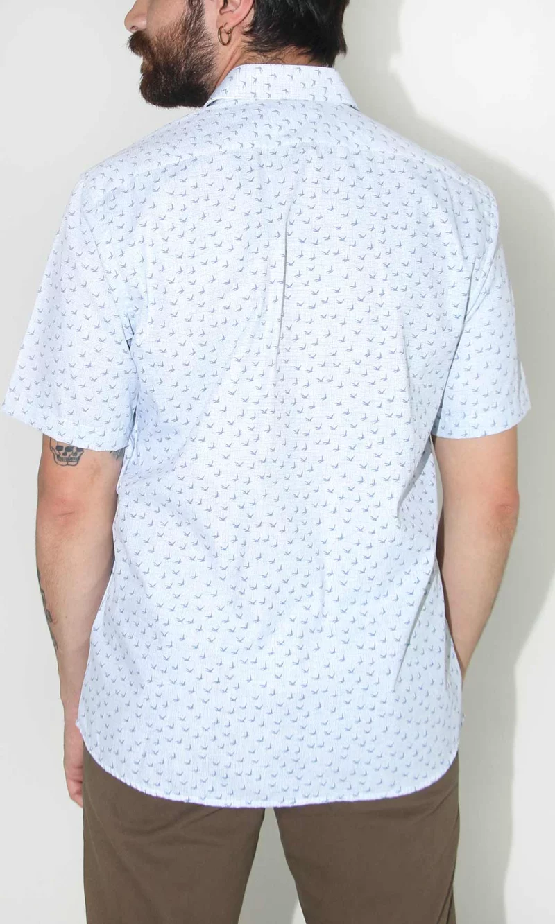 Camisa hombre manga corta con diseño - Imagen 3