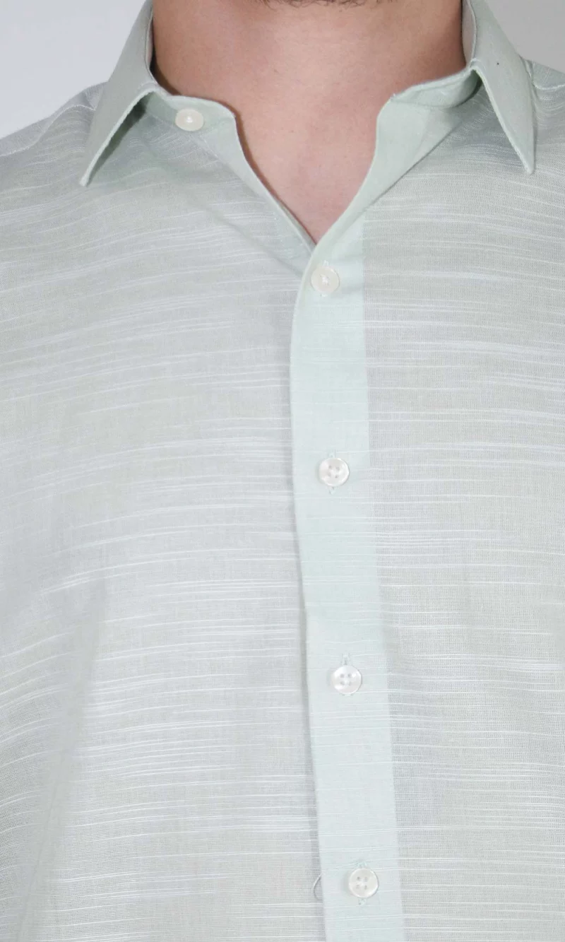 Guayabera hombre manga corta unicolor - Imagen 3