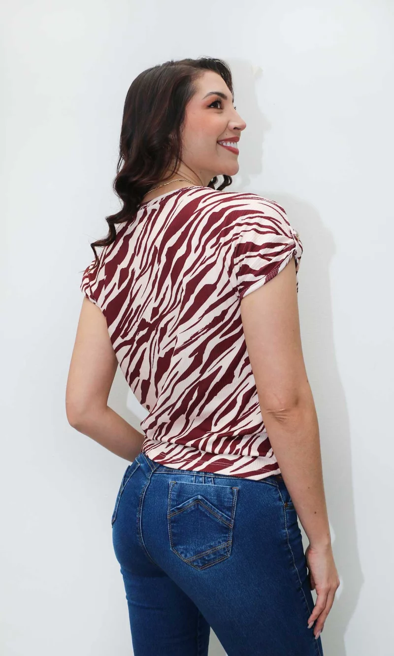 Camiseta mujer manga corta estampada - Imagen 3
