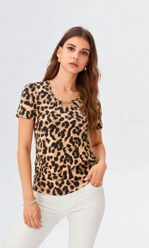 Camiseta mujer manga corta estampada