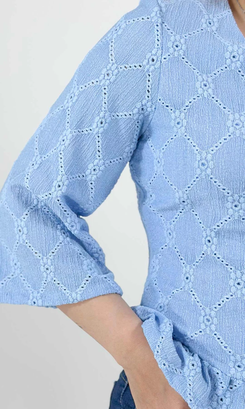 Blusa mujer manga 3/4 unicolor - Imagen 8
